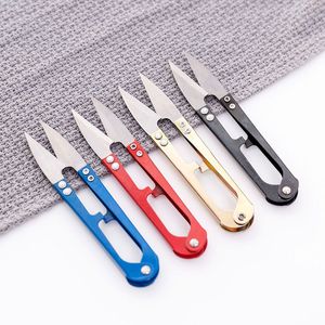 Multi Colors Mini Stainless Steel U Shape Scissors Hand Tools Cross Stitch Scissors Jewelry Accessory