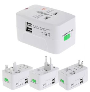 Adaptateur d'alimentation international multi-fonctions Adaptateur de voyage Global Universal Power Plug avec 2 Convertisseurs de chargeur de port USB EU UK US A6945095