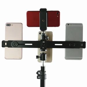 Support de téléphone mobile multifonction 1/4 support de trépied 3 positions pour clip vidéo live selfie smartphone caméra monopode