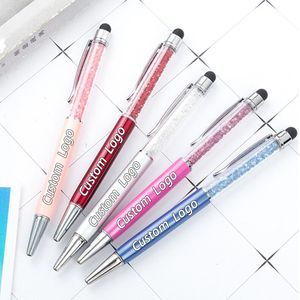 Multi Function Pens 20pc/ Creative Gold Foil Oil Crystal Wafer High-grade Metal Signature Custom Lettering Engraved Name Stationery 230422