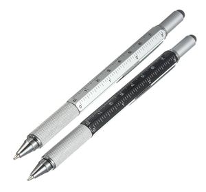 Règle de tournevis multifonction, outil de niveau à bulle, stylo à bille avec un stylet supérieur et échelle pour outil à écran tactile Pen8564994