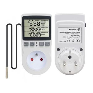 Livraison gratuite Thermostat multifonction Contrôleur de température numérique Prise de courant avec interrupteur de minuterie Sonde de capteur Chauffage Refroidissement 16A Kepf