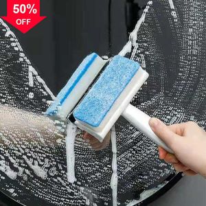 Multi-fonctionnel verre fenêtre essuie-glace brosse Double face douche raclette nettoyant miroir essuie-glace grattoir salle de bain verre mur nettoyage