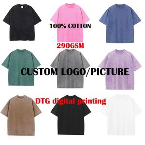 T-shirt multicolore Image personnalisée Diy Vintage Wasehd Tshirt Creative Design Digital Printing Gift T-shirt Drop 240428