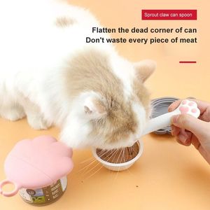 Multifunction Cat Bowls Pet Canned Spoon Jar Opener Puppy Feeding Mixing Wet Dry Scoop Cat Dog Accessories Feeder Shovel Pets Tableware