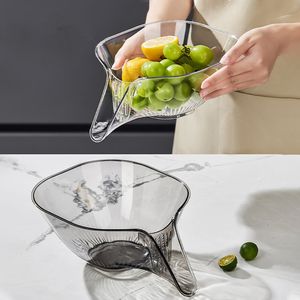 Panier de vidange multifonctionnel, bassin de légumes ménagers, lavage d'assiettes de fruits, panier de passoire, Gadget de nettoyage, accessoires de cuisine