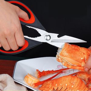 Ciseaux de cuisine multifonctionnels couteau de coupe en acier inoxydable pour poisson poulet Chef dispositif Gadget outils ouvre-bouteille LX4787