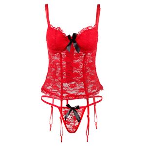 Muply Sexy Babydoll Lingerie Érotique Femmes Noir Dentelle Plus La Taille Costume Vêtements De Nuit Robe Transparent Creux-out Chemise Sous-Vêtements Y190601