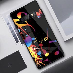 Music Sound Cloud Phone Case pour Samung S23 S22 S21 Pro Ultra A13 A33 A53 Note 20 PC Glass Phone Cover Funda