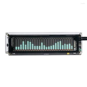 Espectro de música RELOJ Pantalla Indicador de nivel de control de voz Analizador de ritmo Medidor de VU USB TYPE-C 5V 12V