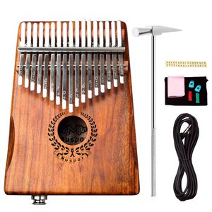 Muspor 17 caja de música pulgar EQ hoja pequeña Acacia Mukali dedo Qin bolsa de regalo + Cable de audio