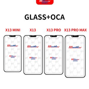 MUSTBY 10PCS 100% Nouveau verre extérieur avant OEM + OCA Glue Hollow pour l'iPhone 15 14 13 12 11 Pro Max XS LCD Tacy Screen Repair Pile