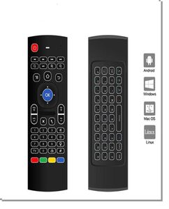 MX3 Backlight Wireless Keyboard IR Learning 24g Remote Control Control Air Air Mouse LED Handheld pour Android TV Box avec voix x6124934