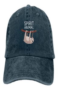 My Spirit Animal is A Sloth Adultos Gorra de mezclilla Sombrero Moda Perezoso Gorras de béisbol Nuevo estilo Gráfico Denim Sport Hats7257495