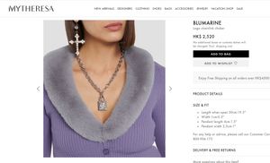 Mytheresa blumarine logo chainlink chker joyería de diseño Collar de plata collar de diseñador para mujer colgante personalizado