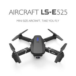 LS-E525 Drone 4k HD Double Objectif Télécommande Mini Drones WiFi 1080p Transmission en Temps Réel FPV Double Caméras Pliable RC Quadcopter Jouets Intelligent Uav