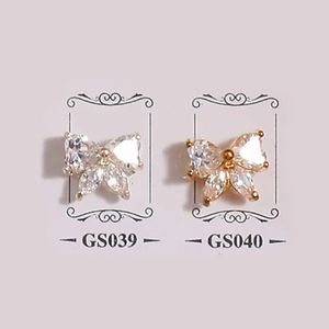 Nail Art Decorations 10 pcs/lot 3D or noeud papillon Zircon alliage cristaux strass Nail Art décorations décor ongles accessoires pièces fournitures charmes 231123