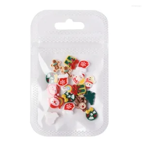 Decoraciones de arte de uñas 1 bolsa resina Navidad luminosa varias formas y colores E1YD