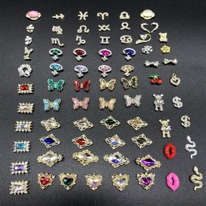 Decorazioni per nail art 50100PCS Bulk Lega Disegni casuali Nail art Strass di lusso Gioielli Gemme Consigli per nail art Glitter Charms Accessori Decorazione 230808