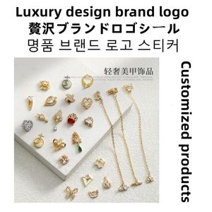 Nail Art Decorations BH 05 10pcs Full Zircon Material Brand Luxury Brand Corea Japan Designer Charms Parts Ins Vendre 230816