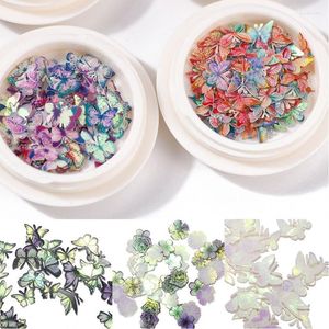 Decoraciones para uñas, copos de purpurina, patrón de mariposa, diseños de flores de Margarita, lentejuelas holográficas, lentejuelas ultrafinas Prud22