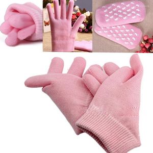 Equipo de arte de uñas 1 par de calcetines de silicona Guante Tratamiento exfoliante Mascarilla de mano suave Pies Cuidado de la piel SPA Gel Hidratante Guantes blanqueadores R