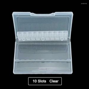 Nail Art Equipment 10/20/30 Slots Drills Holder Clear Storage Box Rotary Files Display For Electric Drill Bit Tools Accessoire Prud22