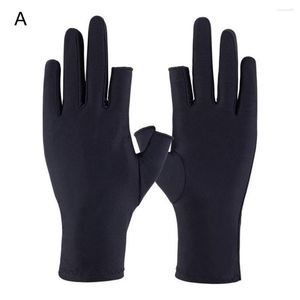 Nail Art Kits 1 Pair Practical No Odor Breathable All-Purpose Anti-UV Riding Gloves Supplies