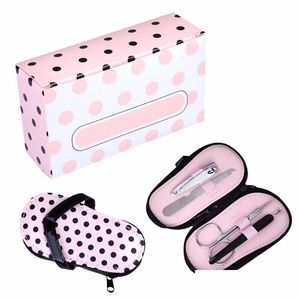 Nail Art Kits Creative Clipper Suits Zapatillas en forma de rosa Manicure Set Día de San Valentín Baby Shower Favor Gift Drop Delivery H Dhiex