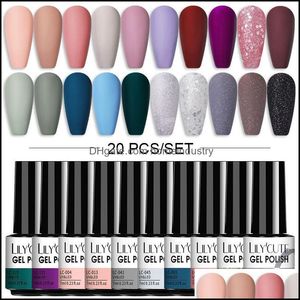 Kits D'art D'ongle Lilycute 7Ml Ensemble De Vernis Gel Vernis Hybride Semi Permanent Mat Base Top Coat Soak Off Vernis Uv Led Dr Homeindustry Dhmyd