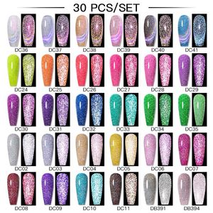 Nail Art Kits Mtssii 24/30PCS Color Gel Polish Set Reflective Glitter Soak Off UV Semi Permanent Base Top Coat KitsNail