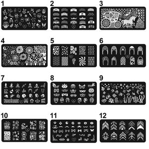 Kits d'art d'ongle impression Image tampon de vernis plaque grattoir tampon manucure bricolage modèle d'ongle