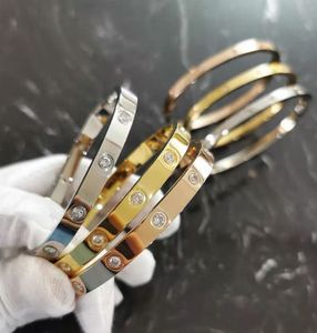 bracelet à ongles chaîne bracelets designer pour femmes créateurs de bijoux de luxe zircon or rose plaqué argent titane acier 6mm largeur amour hip hop bijoux pour hommes