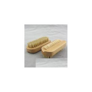 Cepillos de uñas Cepillo de cerdas de jabalí natural Cepillo de madera o de pies Limpio para el cuerpo Mas Scrubber Entrega de gotas Salud Belleza Salón de arte Dhg8F