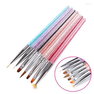 Nail Brushes Professional Art For Manicure Rhinestone Acrylic Paint Brush Set UV Gel Polish Nails Lining Pen Gradient