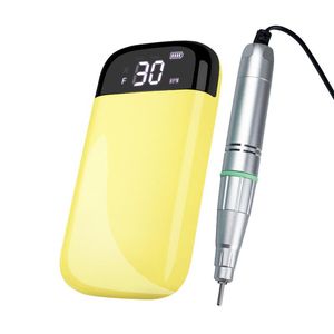 Accessoires de perceuse à ongles 30000 tr/min, Machine de manucure électrique Portable et Rechargeable pour lime électronique avec affichage de puissance, Salon à domicile