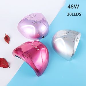 Secadores de uñas Lámpara LED UV de 48W con 30 piezas de LED para curar Gel Secador de esmalte 5 30 60s Herramientas de manicura con sensor automático al por mayor 221031