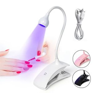 Sèche-linge lampe à séchoir de la lampe USB MINI MINI Portable Ultraviolet Flexible Clidon Desk Tacked Screned Screen Polon Solidify UV Light 231204