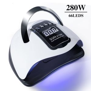 Nail Dryers Lamp for Manicure 280W Drying Machine with Large LCD Touch 66LEDS Smart Nail Dryer 230726