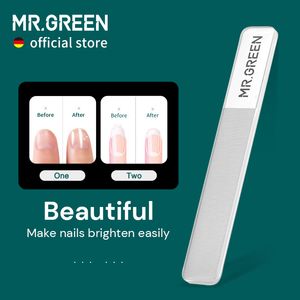 Limes à ongles MR.GREEN Nano Glass Nail Files Professional Polishing Manucure Art Tool Lavable pour faire briller les ongles facilement comme du vernis à ongles 230531