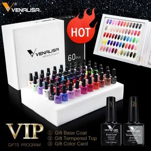 Vernis à ongles #61508 Venalisa VIP 36/60 couleurs 7.5 ml ensemble complet Kit de vernis à ongles UV avec palette de base supérieure 3IN1 vernis à ongles gel 231127