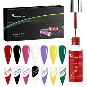 Gel pour ongles 7 pièces/kit Liner Super Texture laque magnifique couleur Art français Design peinture ensemble de vernis