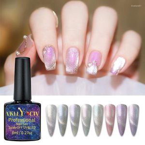 Gel de uñas Art Polish Primer Glitter Color profesional Otoño Pinturas semipermanentes Barniz Estampado Reflejo de luz Ojo de gato