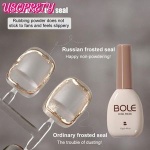 Gel de uñas BOLE estilo ruso capa de sellado esmerilado que no se pega al espejo en polvo manicura gamuza mate esmalte pegamento P oterapia 230718