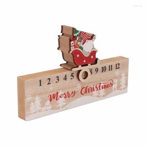 Calendario de cuenta regresiva de Gel para uñas, decoración de estilo Vintage, madera compuesta bonita, mesa de Navidad deslizante ampliamente utilizada a la moda