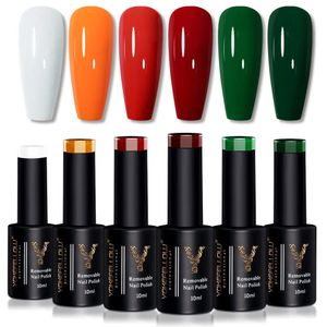 Gel per unghie HEALLOR 10ML Smalto per unghie gel natalizio Sparkle Rosso Verde Smalto gel Soak Off Nail Art Manicure Regali per l'anno per le donne 231202