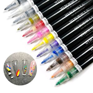 Gel pour ongles MYBORMULA 12 couleurs 3D Vernis à ongles Dotting Drawing Pen Nail Art Pen DIY Graffiti Design Dot Peinture Vernis Manucure Ornement Outil 230703