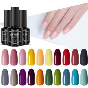 Esmalte de uñas en gel, barnices, manicura, lámpara UV, arte de uñas semipermanente, 15ml