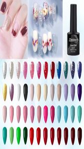 Nail Gel Professional Art Design Tool 8ml Polish Semi-permanent 403020106Colors avec couche de finition de base pour sèche1183998