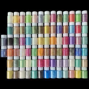 Nail Glitter 80Pcs 30ML Mica Pearl Powder Grado cosmético Resina epoxi Kit de pintura Nails Art Bath Bomb Jabón Vela Slime Pearlescent Pigment 230719